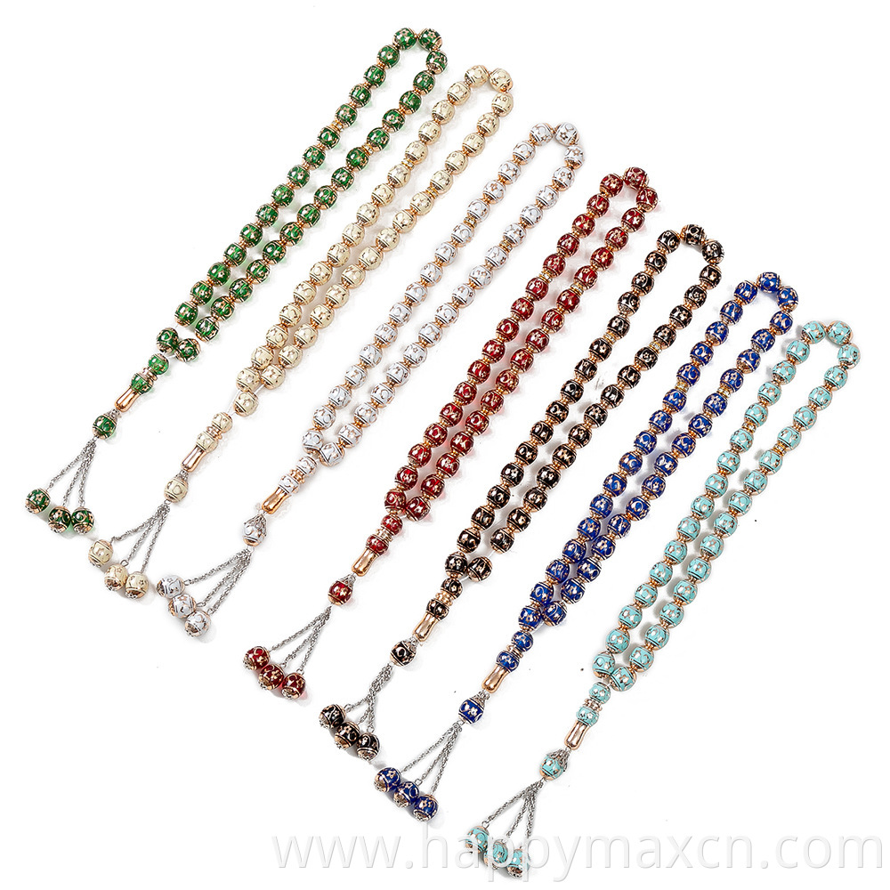 Wholesale High Quality 33 Beads Rosary Black Muslim Tasbih Prayer Beads Misbaha